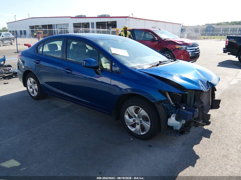2013 Honda Civic VIN 19XFB2F5XDE065809 IAAI salvage auction — FRONT END, Salvage (Illinois), sold $1,450 on 2026-08-01 (photo 1)