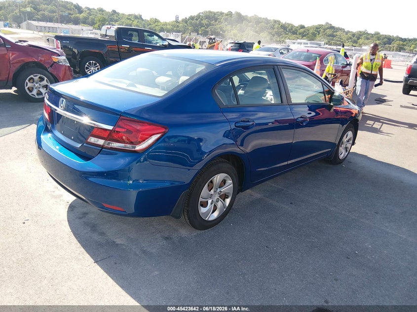 2013 Honda Civic VIN 19XFB2F5XDE065809 IAAI salvage auction — FRONT END, Salvage (Illinois), sold $1,450 on 2026-08-01 (photo 4)