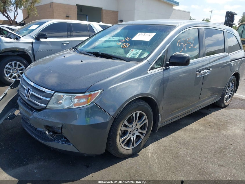 2013 Honda Odyssey VIN 5FNRL5H47DB067933 IAAI salvage auction — FRONT END, Salvage Title, sold $1,400 on 2026-07-26 (photo 2)