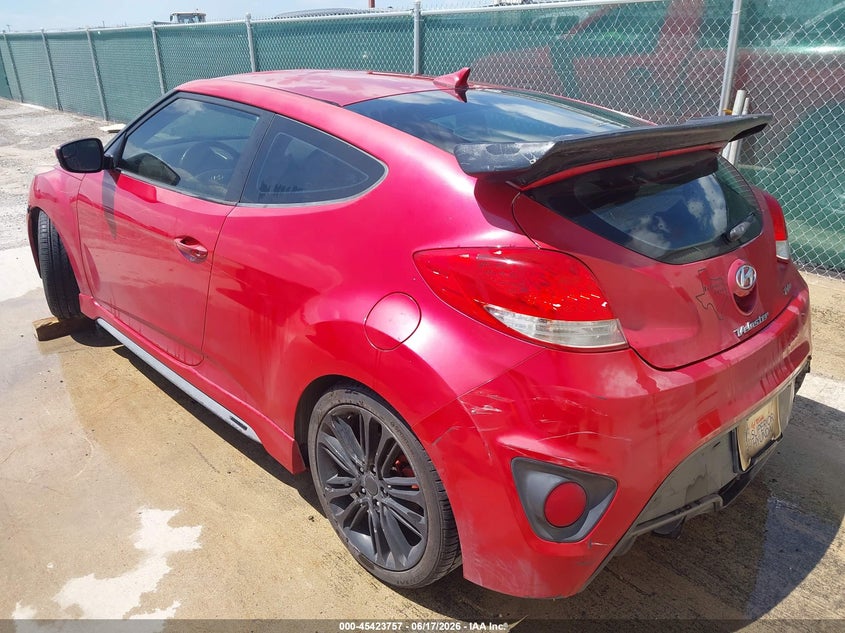 2014 Hyundai Veloster VIN KMHTC6AE9EU206916 IAAI salvage auction — HAIL, Original (Texas), sold $725 on 2026-07-13 (photo 3)