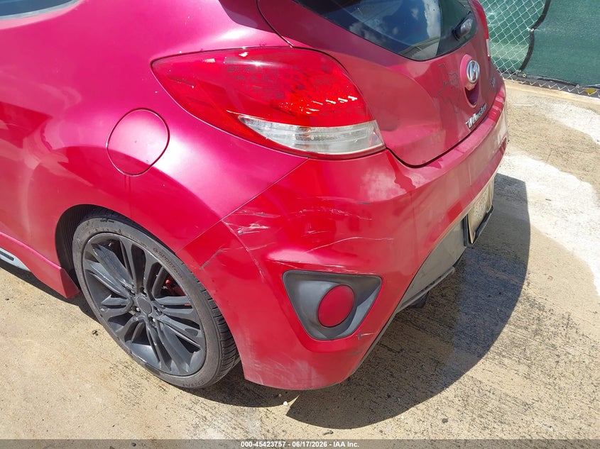 2014 Hyundai Veloster VIN KMHTC6AE9EU206916 IAAI salvage auction — HAIL, Original (Texas), sold $725 on 2026-07-13 (photo 6)