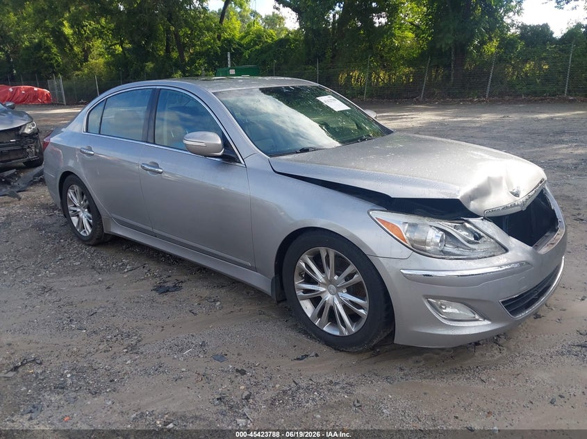 2013 Hyundai Genesis VIN KMHGC4DD3DU213125 IAAI salvage auction — FRONT END, Salvage (Georgia), sold $1,300 on 2026-07-09 (photo 1)