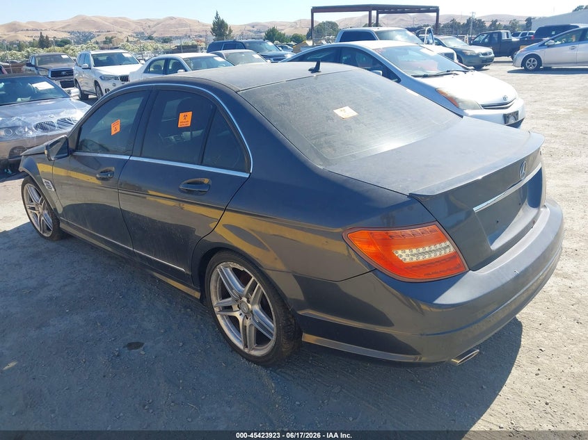 2010 Mercedes-benz C class VIN WDDGF5EB1AR125886 IAAI salvage auction — NORMAL WEAR, Salvage Title - Dealer (California), sold $275 on 2026-07-09 (photo 3)