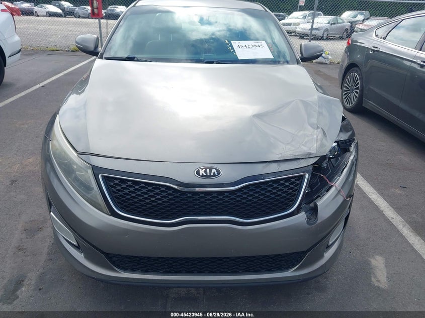 2014 Kia Optima VIN 5XXGN4A78EG326380 IAAI salvage auction — FRONT END, Salvage (North Carolina), sold $350 on 2026-07-22 (photo 6)