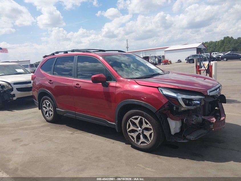 2021 Subaru Forester VIN JF2SKAJC6MH514980 IAAI salvage auction — FRONT END, Salvage (North Carolina), sold $4,550 on 2026-07-16 (photo 1)