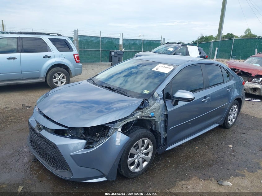 2020 Toyota Corolla VIN JTDEPRAE7LJ004206 IAAI salvage auction — FRONT END, Salvage Title, sold $3,150 on 2026-07-26 (photo 2)
