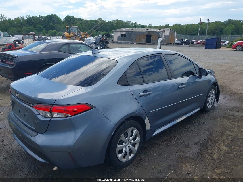 2020 Toyota Corolla VIN JTDEPRAE7LJ004206 IAAI salvage auction — FRONT END, Salvage Title, sold $3,150 on 2026-07-26 (photo 4)