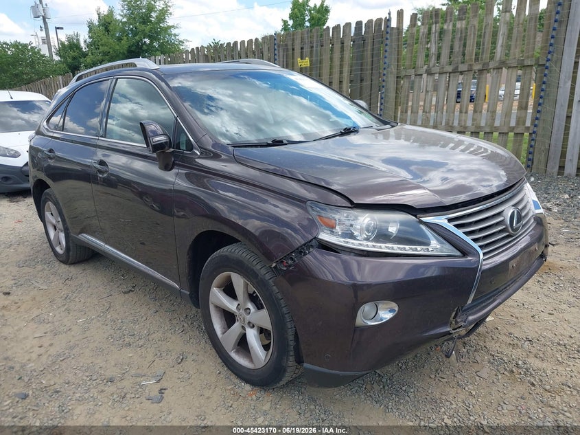 2013 Lexus Rx VIN 2T2BK1BA2DC206992 IAAI salvage auction — LEFT FRONT, Salvage (Virginia), sold $6,500 on 2026-07-10 (photo 1)