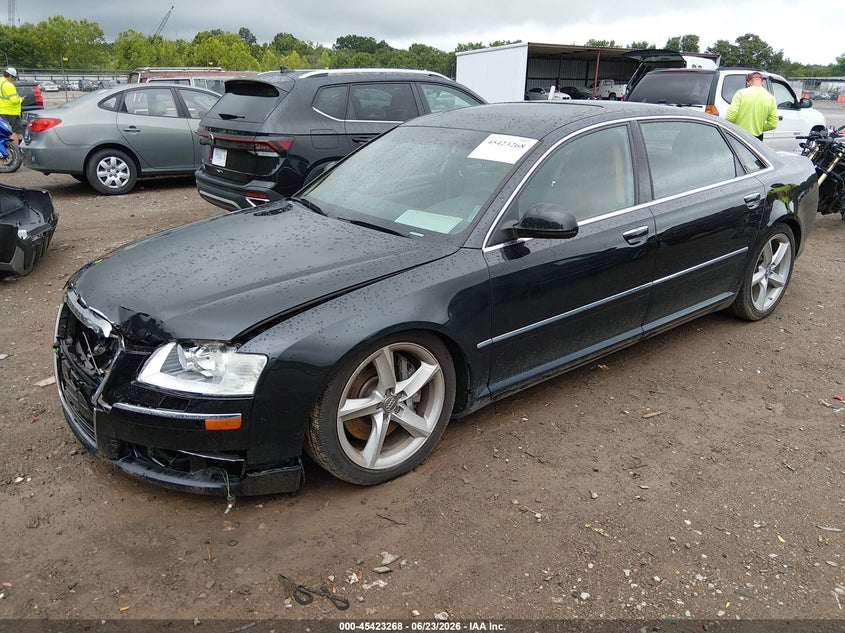 2008 Audi A8 VIN WAUMV94E08N011394 IAAI salvage auction — FRONT END, Salvage (Tennessee), sold $25 on 2026-07-08 (photo 2)