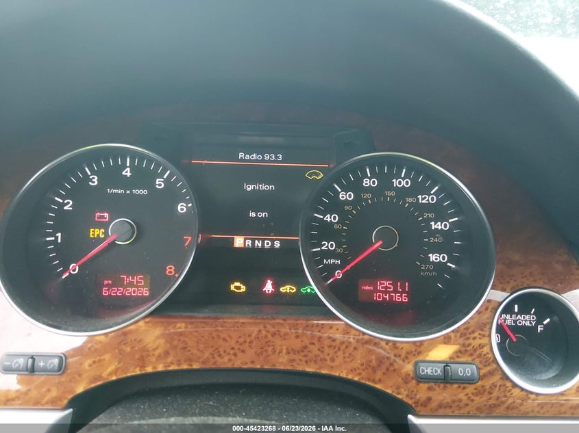2008 Audi A8 VIN WAUMV94E08N011394 IAAI salvage auction — FRONT END, Salvage (Tennessee), sold $25 on 2026-07-08 (photo 7)
