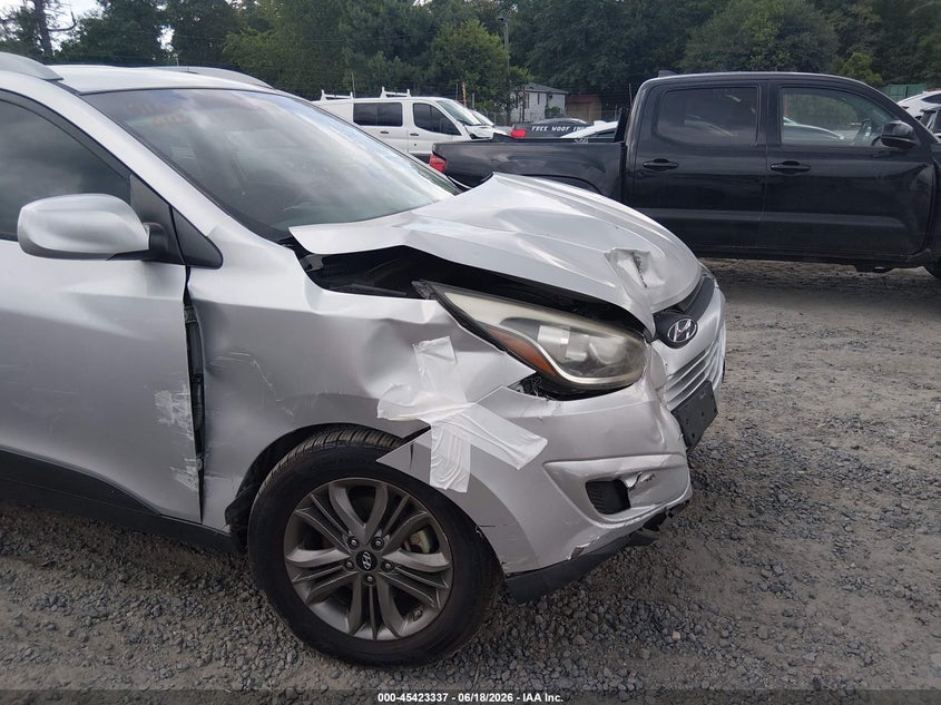 2015 Hyundai Tucson VIN KM8JU3AG7FU971001 IAAI salvage auction — FRONT END, Salvage Title, sold $900 on 2026-08-02 (photo 6)
