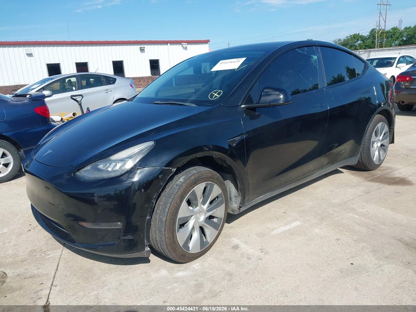 2021 Tesla Model y VIN 5YJYGDEE1MF258528 IAAI salvage auction — LEFT SIDE, Clear (Texas), sold $6,550 on 2026-07-21 (photo 2)