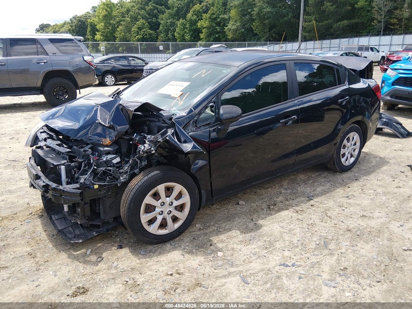 2014 Kia Rio VIN KNADM4A33E6349760 IAAI salvage auction — FRONT & REAR, Salvage (Georgia), sold $300 on 2026-07-23 (photo 2)
