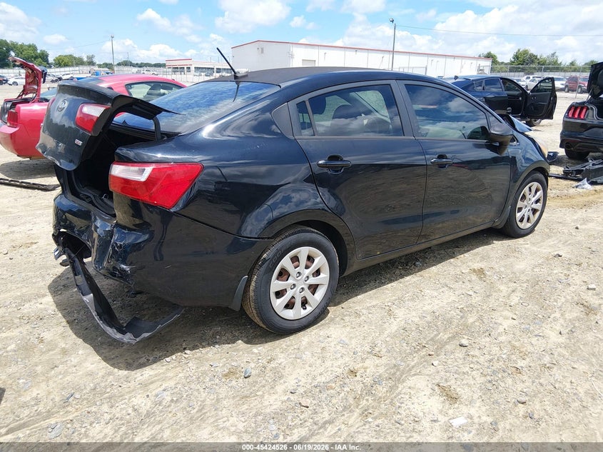 2014 Kia Rio VIN KNADM4A33E6349760 IAAI salvage auction — FRONT & REAR, Salvage (Georgia), sold $300 on 2026-07-23 (photo 4)