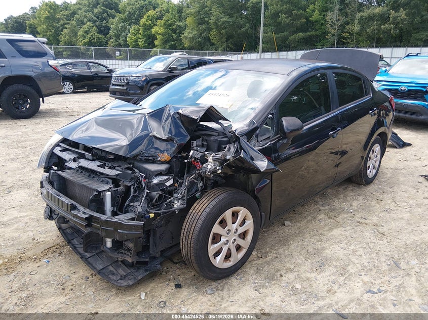 2014 Kia Rio VIN KNADM4A33E6349760 IAAI salvage auction — FRONT & REAR, Salvage (Georgia), sold $300 on 2026-07-23 (photo 6)