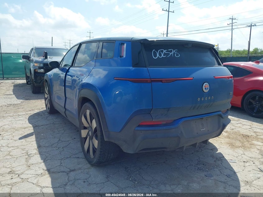 2023 Fisker Ocean VIN VCF1ZBU26PG002578 IAAI salvage auction — FRONT END, Nrc Lienholder Repossession Paperwork (Texas), sold $6,600 on 2026-07-20 (photo 3)