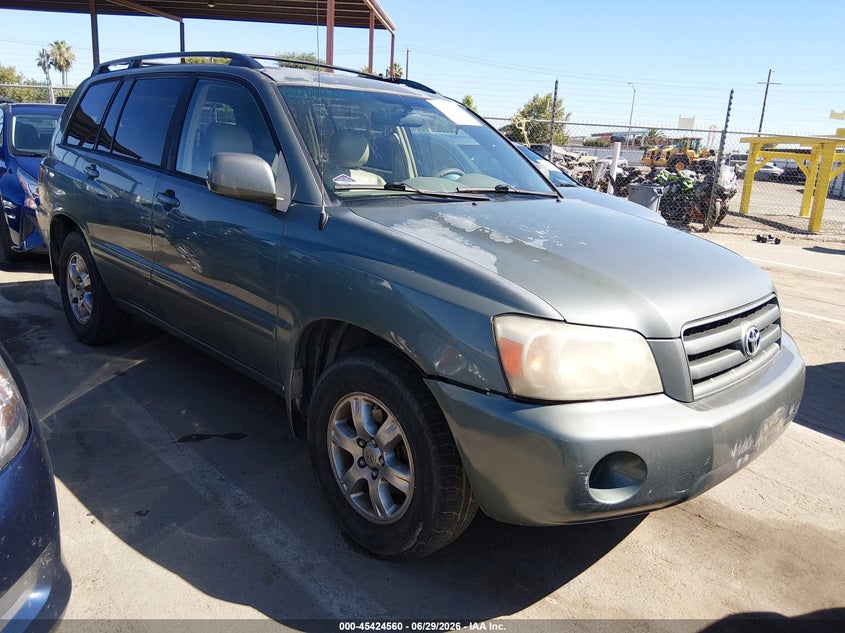 2005 Toyota Highlander VIN JTEDP21A650091164 IAAI salvage auction — NORMAL WEAR, Clear - Dealer Only (California), sold $825 on 2026-07-28 (photo 1)