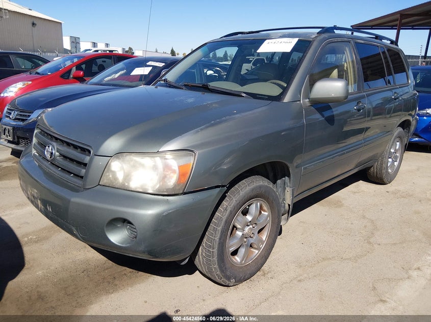 2005 Toyota Highlander VIN JTEDP21A650091164 IAAI salvage auction — NORMAL WEAR, Clear - Dealer Only (California), sold $825 on 2026-07-28 (photo 2)