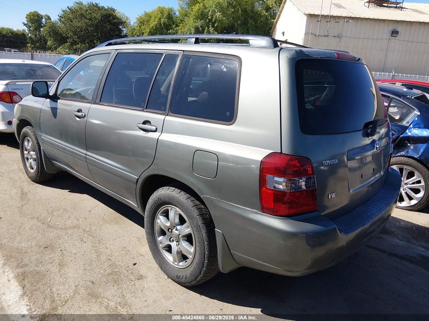 2005 Toyota Highlander VIN JTEDP21A650091164 IAAI salvage auction — NORMAL WEAR, Clear - Dealer Only (California), sold $825 on 2026-07-28 (photo 3)