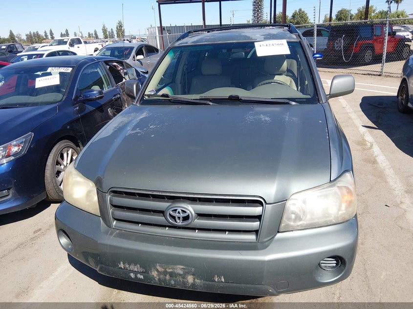 2005 Toyota Highlander VIN JTEDP21A650091164 IAAI salvage auction — NORMAL WEAR, Clear - Dealer Only (California), sold $825 on 2026-07-28 (photo 6)
