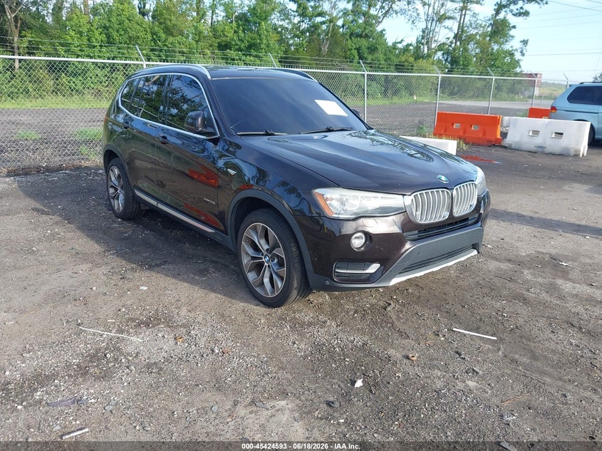 2016 BMW X3 VIN 5UXWX9C58G0D64843 IAAI salvage auction — NORMAL WEAR, Clear (Florida), sold $1,650 on 2026-07-21 (photo 1)