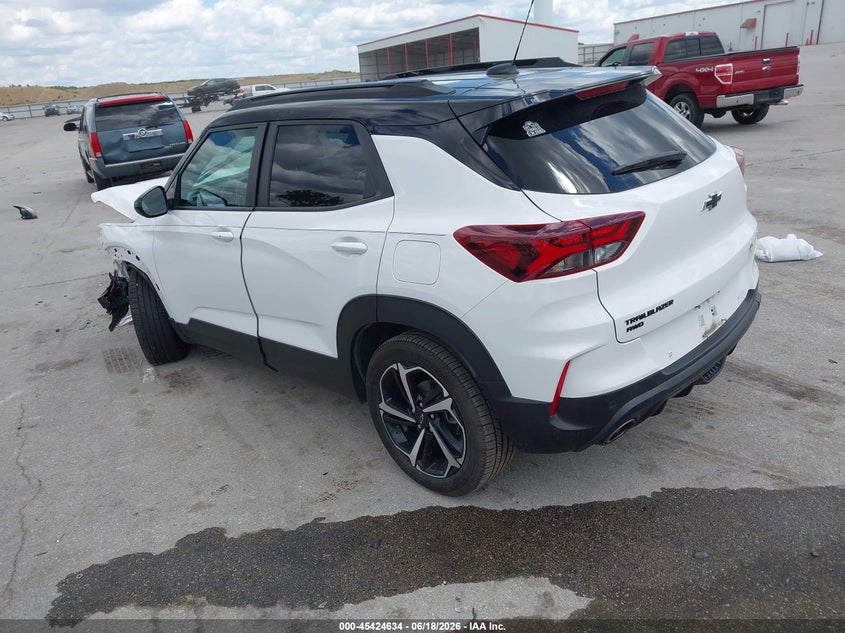 2022 Chevrolet Trailblazer VIN KL79MUSL0NB017920 IAAI salvage auction — FRONT END, Salvage (Iowa), sold $1,750 on 2026-07-28 (photo 3)