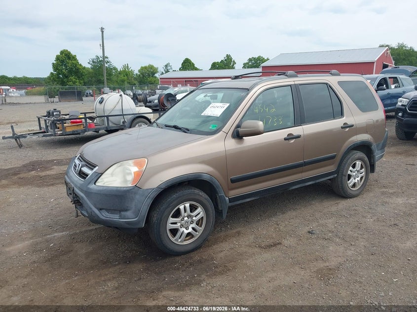 2002 Honda Cr-v VIN SHSRD78852U002046 IAAI salvage auction — RIGHT FRONT, Clear (Virginia), sold $450 on 2026-07-08 (photo 2)
