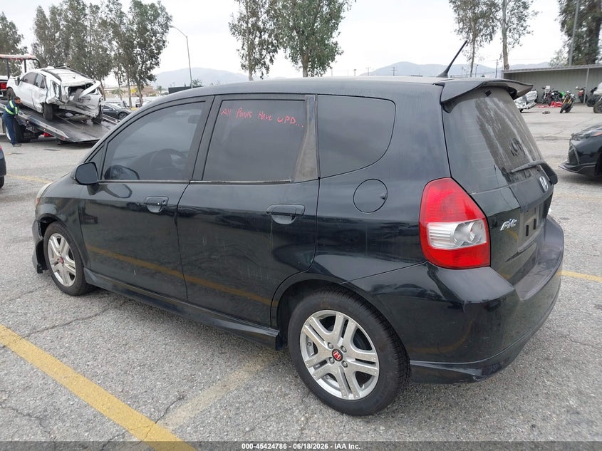 2008 Honda Fit VIN JHMGD38668S025397 IAAI salvage auction — RIGHT SIDE, Salvage (California), sold $650 on 2026-07-07 (photo 3)