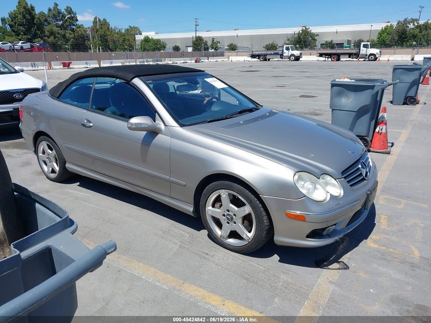 2005 Mercedes-benz Clk-klasse VIN WDBTK75J65F137142 IAAI salvage auction — NORMAL WEAR, Salvage (California), sold $1,200 on 2026-07-06 (photo 1)