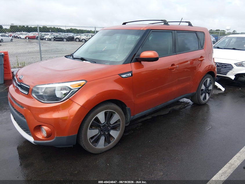 2019 Kia Soul VIN KNDJP3A50K7629893 IAAI salvage auction — REAR END, Salvage Title, sold $550 on 2026-07-29 (photo 2)