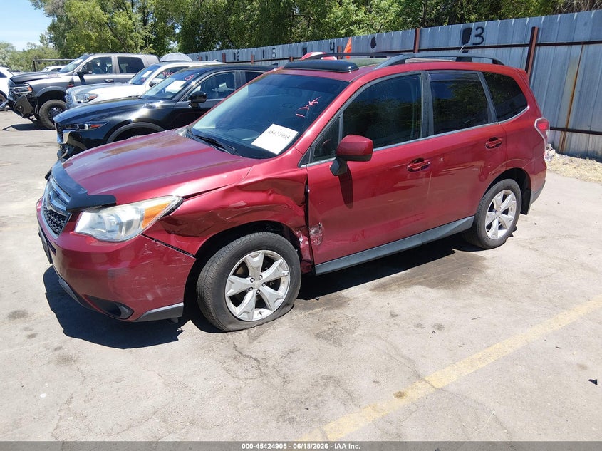 2014 Subaru Forester VIN JF2SJAJC1EH408358 IAAI salvage auction — LEFT SIDE, Salvage (Utah), sold $825 on 2026-07-23 (photo 2)