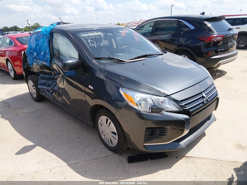 2024 Mitsubishi Mirage VIN ML32AUHJ3RH033053 IAAI salvage auction — LEFT SIDE, Salvage Title, sold $2,150 on 2026-07-20 (photo 1)