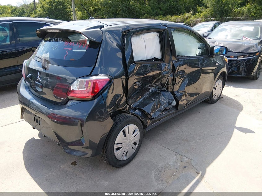 2024 Mitsubishi Mirage VIN ML32AUHJ3RH033053 IAAI salvage auction — LEFT SIDE, Salvage Title, sold $2,150 on 2026-07-20 (photo 4)