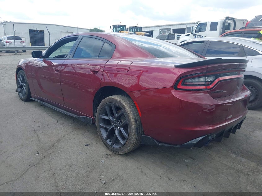 2019 Dodge Charger VIN 2C3CDXBG6KH637692 IAAI salvage auction — REAR END, Salvage Title, sold $3,700 on 2026-08-01 (photo 3)