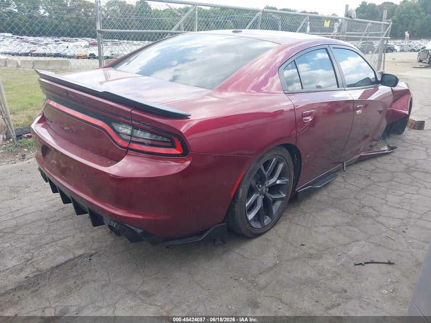 2019 Dodge Charger VIN 2C3CDXBG6KH637692 IAAI salvage auction — REAR END, Salvage Title, sold $3,700 on 2026-08-01 (photo 4)