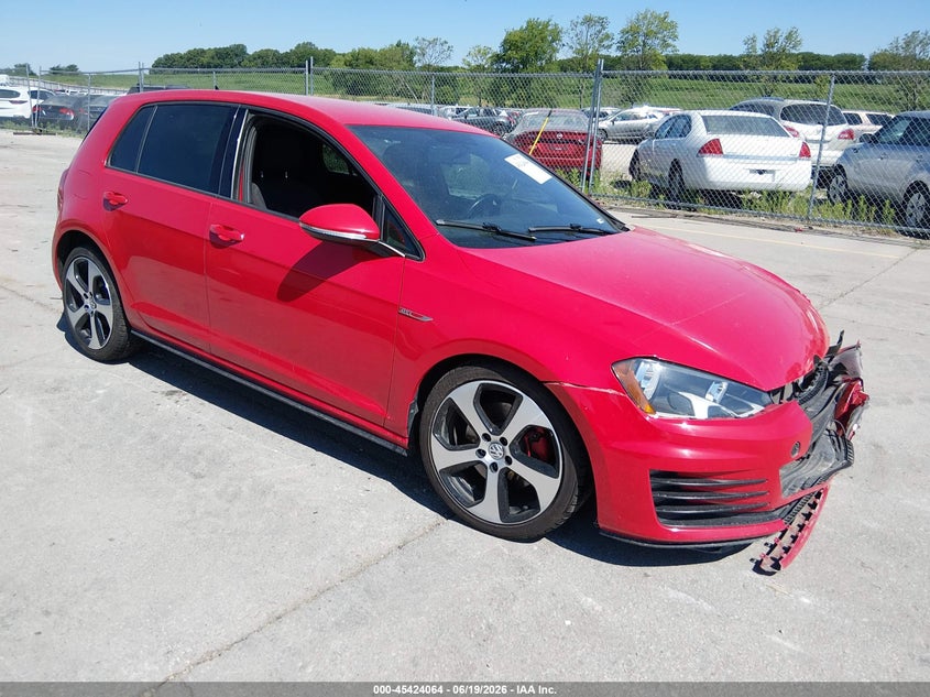 2016 Volkswagen Golf gti VIN 3VW4T7AU2GM012108 IAAI salvage auction — FRONT END, Salvage Title, sold $500 on 2026-07-28 (photo 1)