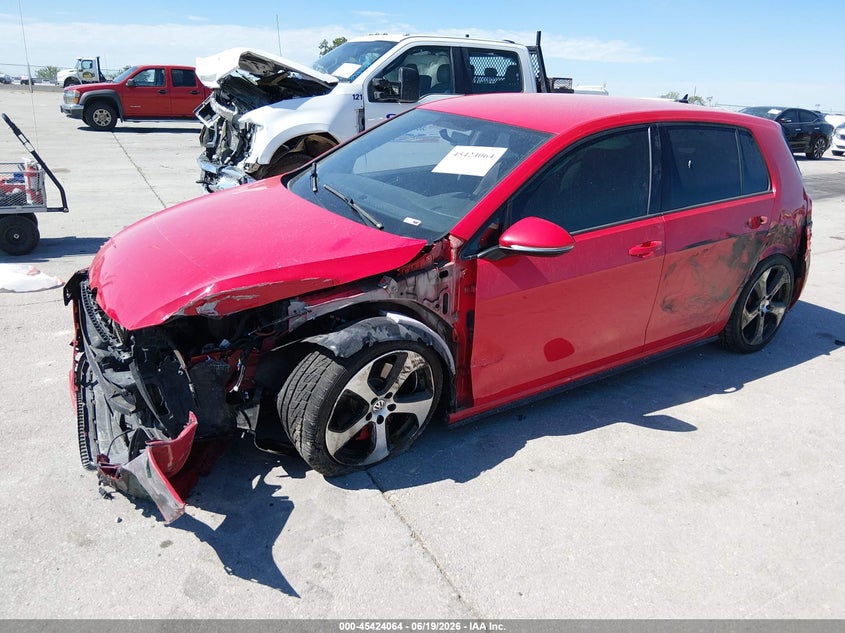 2016 Volkswagen Golf gti VIN 3VW4T7AU2GM012108 IAAI salvage auction — FRONT END, Salvage Title, sold $500 on 2026-07-28 (photo 2)
