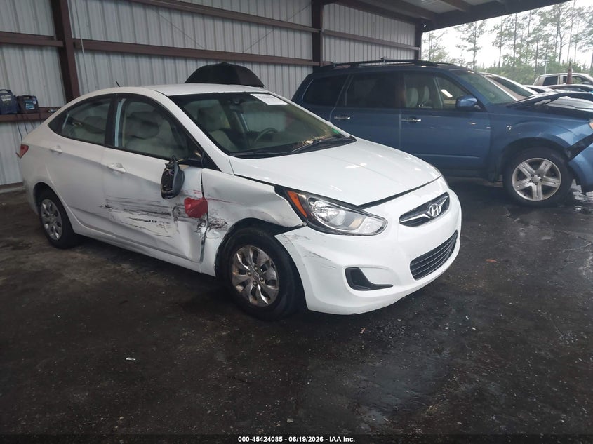2014 Hyundai Accent VIN KMHCT4AE6EU607649 IAAI salvage auction — RIGHT FRONT, Rebuildable (Florida), sold $325 on 2026-07-21 (photo 1)