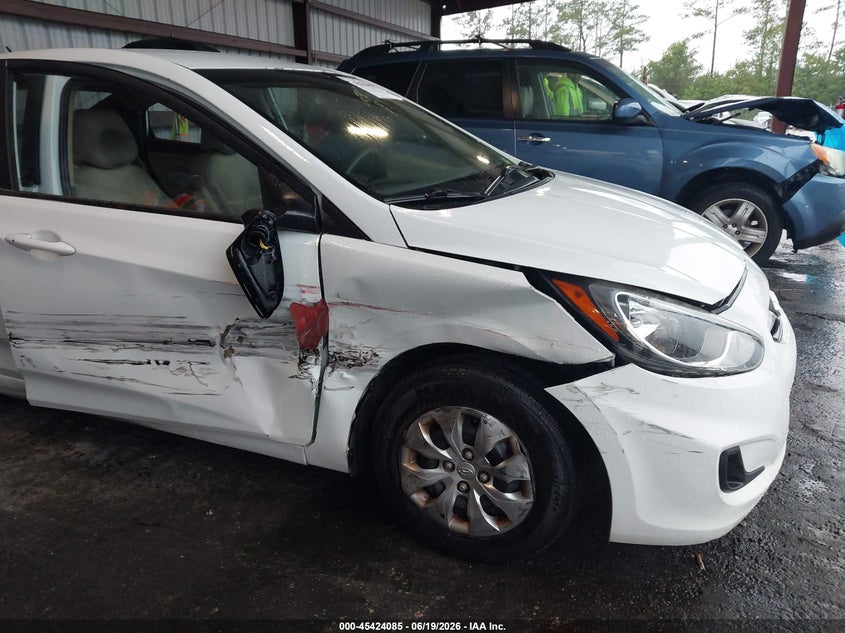 2014 Hyundai Accent VIN KMHCT4AE6EU607649 IAAI salvage auction — RIGHT FRONT, Rebuildable (Florida), sold $325 on 2026-07-21 (photo 6)