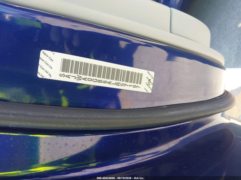 2010 Jaguar Xf VIN SAJWA0GB6ALR57197 IAAI salvage auction — REAR END, Salvage (California), sold $1,425 on 2026-07-20 (photo 9)