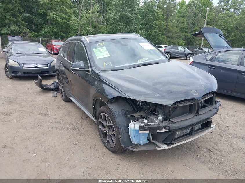 2021 BMW X1 VIN WBXJG9C02M5U35744 IAAI salvage auction — FRONT END, Salvage - 75% Or Less (Maryland), sold $6,150 on 2026-07-15 (photo 1)