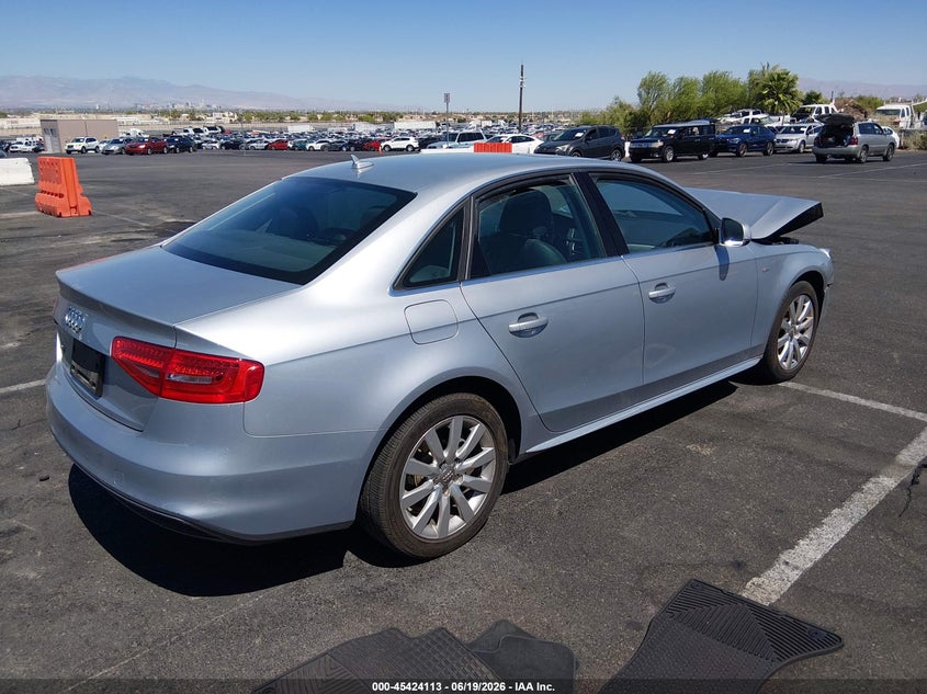 2015 Audi A4 VIN WAUAFAFL4FN005060 IAAI salvage auction — NORMAL WEAR, Clear (Nevada), sold $150 on 2026-07-17 (photo 4)