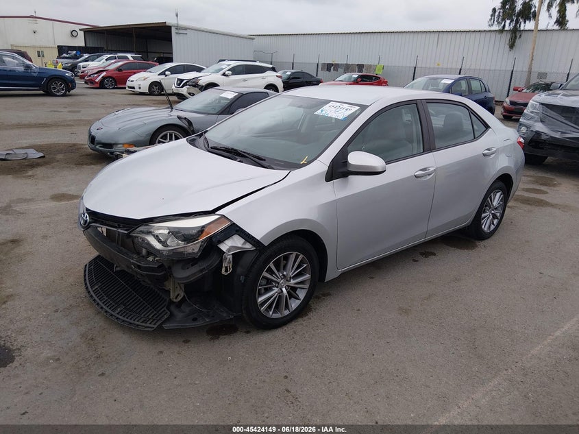 2015 Toyota Corolla VIN 5YFBURHE6FP181265 IAAI salvage auction — FRONT END, Salvage (California), sold $3,200 on 2026-07-13 (photo 2)