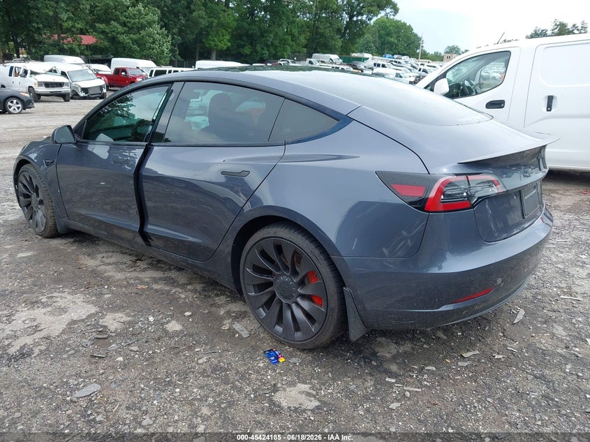 2023 Tesla Model 3 VIN 5YJ3E1EC7PF549620 IAAI salvage auction — FRONT END, Salvage (Georgia), sold $12,600 on 2026-09-07 (photo 3)