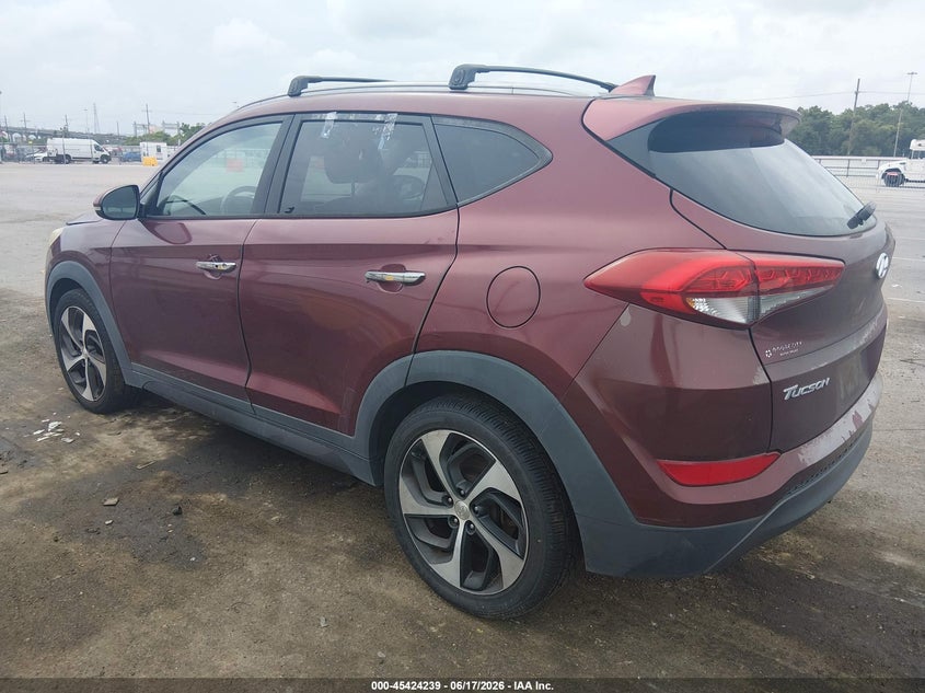 2016 Hyundai Tucson VIN KM8J33A20GU038422 IAAI salvage auction — NORMAL WEAR, Clear (Louisiana), sold $2,900 on 2026-07-20 (photo 3)
