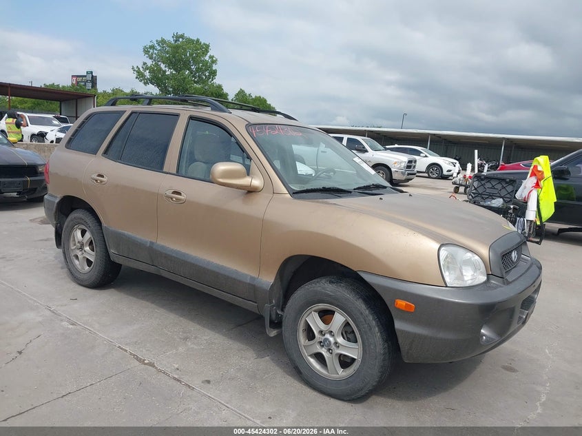 2002 Hyundai Santa fe VIN KM8SC13D22U200356 IAAI salvage auction — WATER/FLOOD, Non-Repairable (Texas), sold $400 on 2026-07-15 (photo 1)