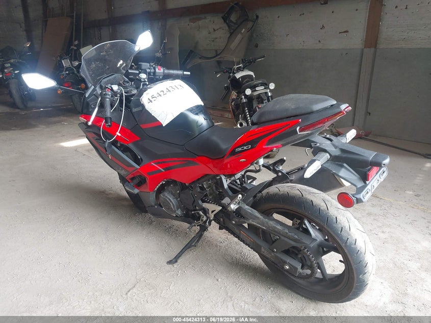 2025 Kawasaki Ninja VIN ML5EXGJ10SDA69538 IAAI salvage auction — FRONT END, Salvage - Greater Than 75% (Maryland), sold $2,100 on 2026-07-28 (photo 3)