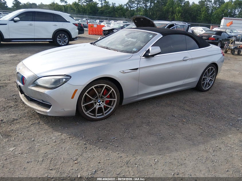 2012 BMW 6 series VIN WBALZ3C5XCDL73181 IAAI salvage auction — ENGINE DAMAGE, Clear (Virginia), sold $1,900 on 2026-07-17 (photo 2)