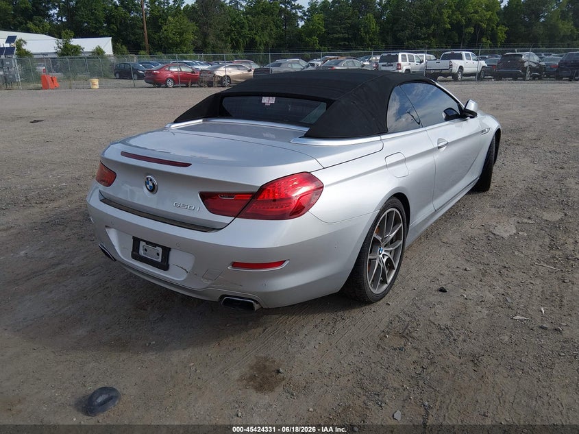 2012 BMW 6 series VIN WBALZ3C5XCDL73181 IAAI salvage auction — ENGINE DAMAGE, Clear (Virginia), sold $1,900 on 2026-07-17 (photo 4)