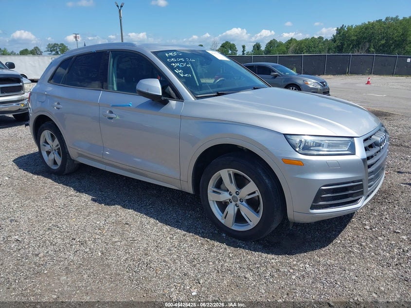 2018 Audi Q5 VIN WA1ANAFY2J2193406 IAAI salvage auction — REAR END, Salvage Title, sold $25 on 2026-07-29 (photo 1)